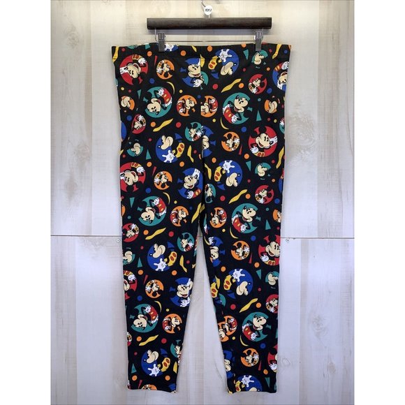 Vintage Mickey & Co.  Mickey Mouse Womens Leggings Large-USA Made-8392 - Picture 1 of 6